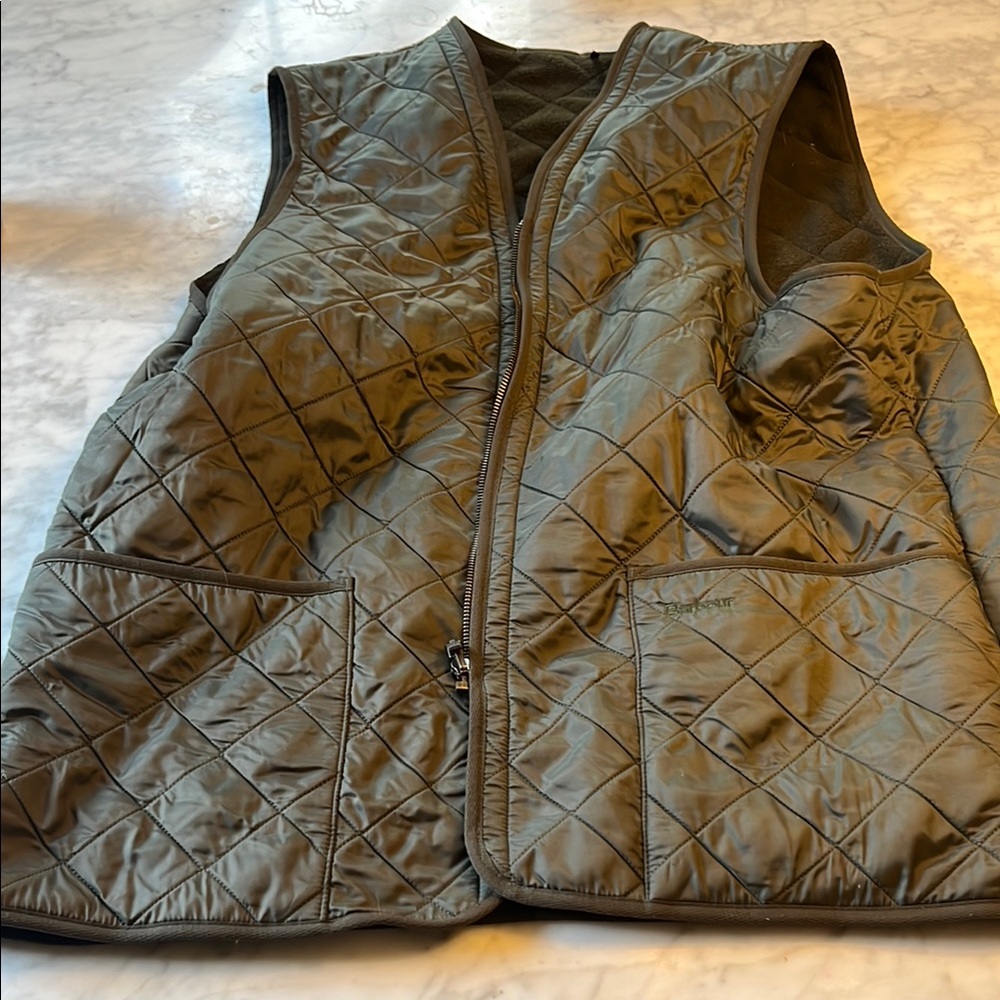 Barbour Olive Quilted Vest